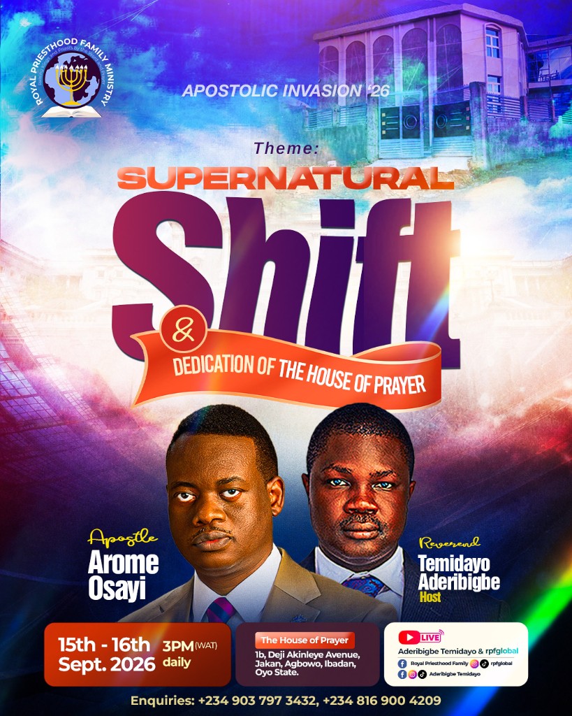 Supernatural Shift & Dedication of the House of Prayer — event poster